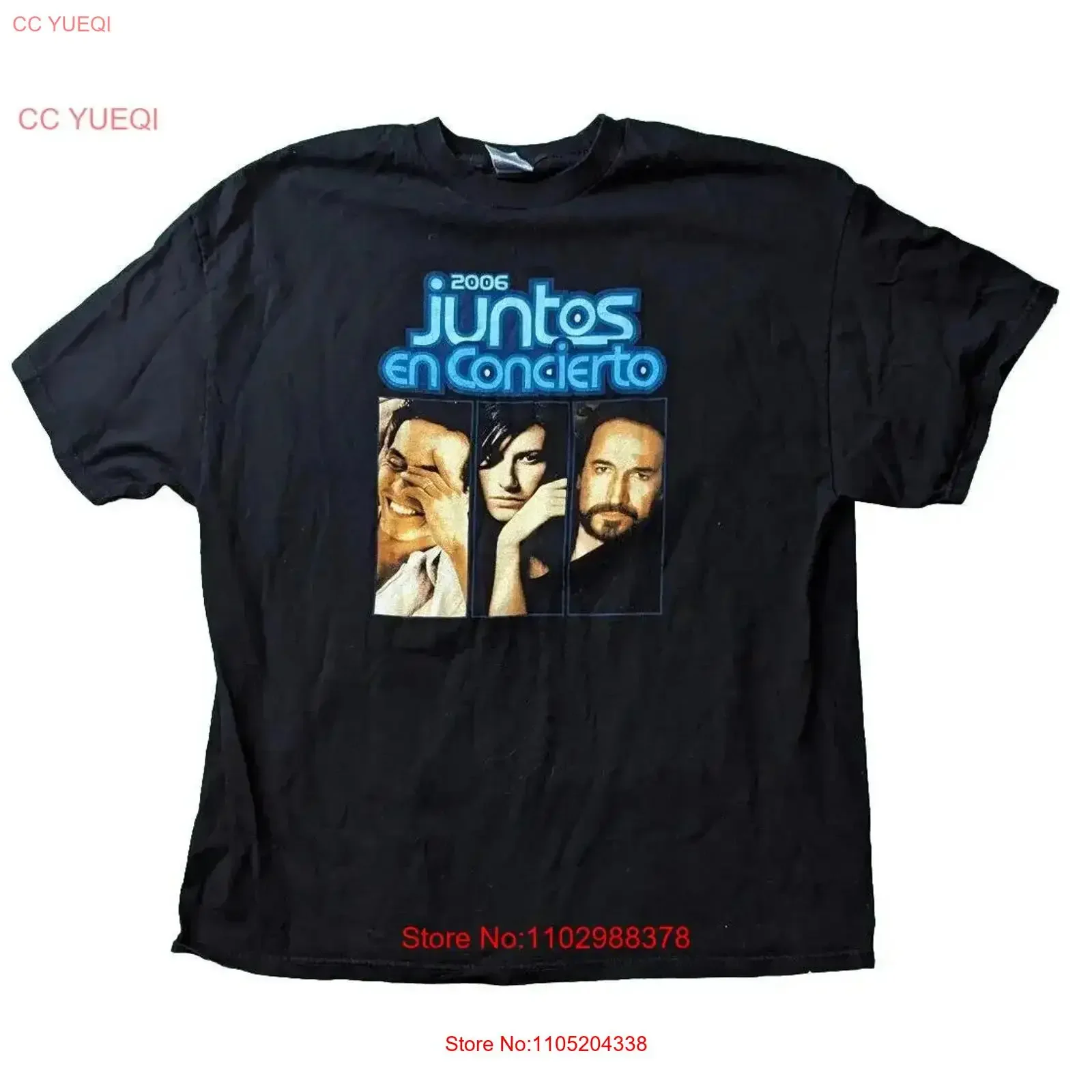 2006 Juntos En Concierto Marc Anthony T Shirt XXL Black Mexican vintage Washed graphic Breathable Versatile Comfortable