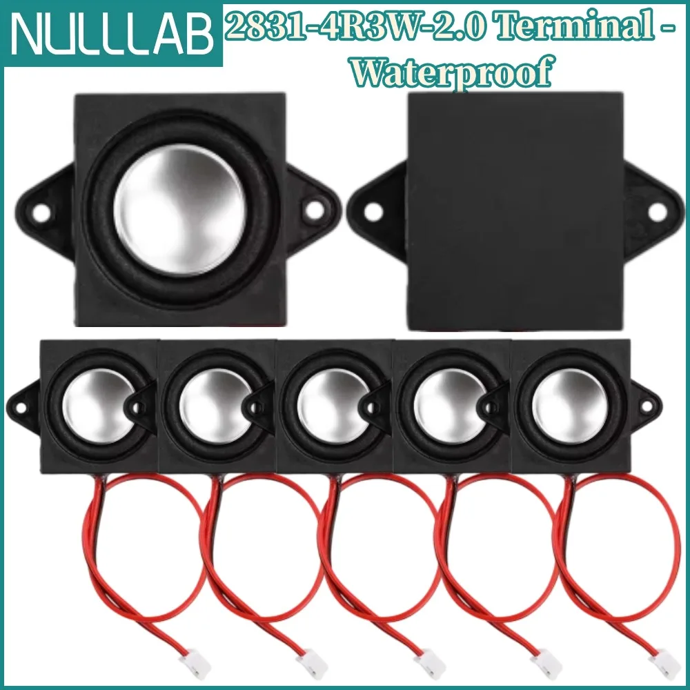 Waterproof 2831 Cavity Speaker 4Ohm 3W Rated Power with PH2.0 Terminal Enclosed Box Loudspeaker Module for DIY Audio Device