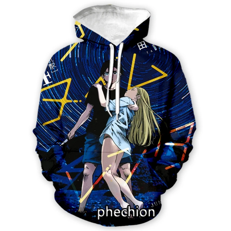 

phechion New Fashion Men/Women Summer Time Rendering 3D Print Long Sleeve Hoodies Casual Hoodies Loose Sporting Pullover A114