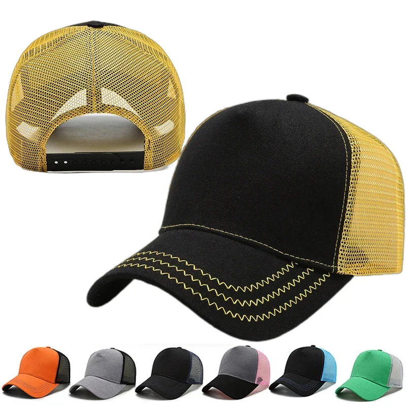 

5 Panel Mesh Custom Logo Printing Baseball Cap Women Men Trucker Cap Advertising Cap Embroidery Hat Factory Wholesale Comic Hat