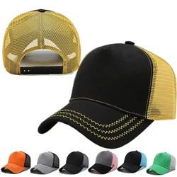 Casquette de baseball en maille à 5 panneaux pour hommes et femmes, casquette de camionneur, casquette publicitaire, vente en gros d'usine, chapeau comique