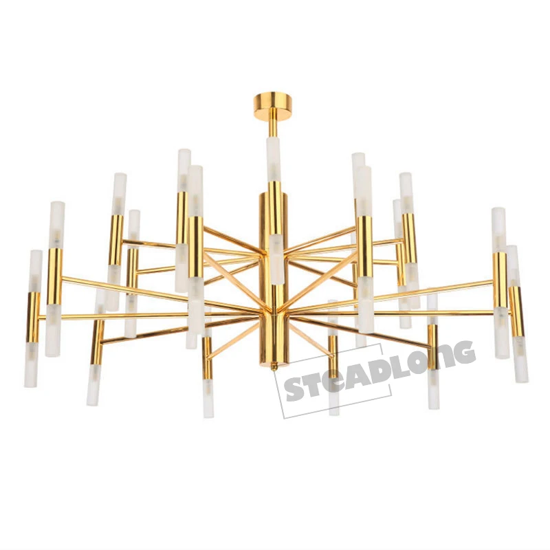 Geometric Ceiling Chandeliers Modern Atmospheric Blooming  LED Pendant Lamp Living Dining Room Bedroom Hanging Light  Fixtures