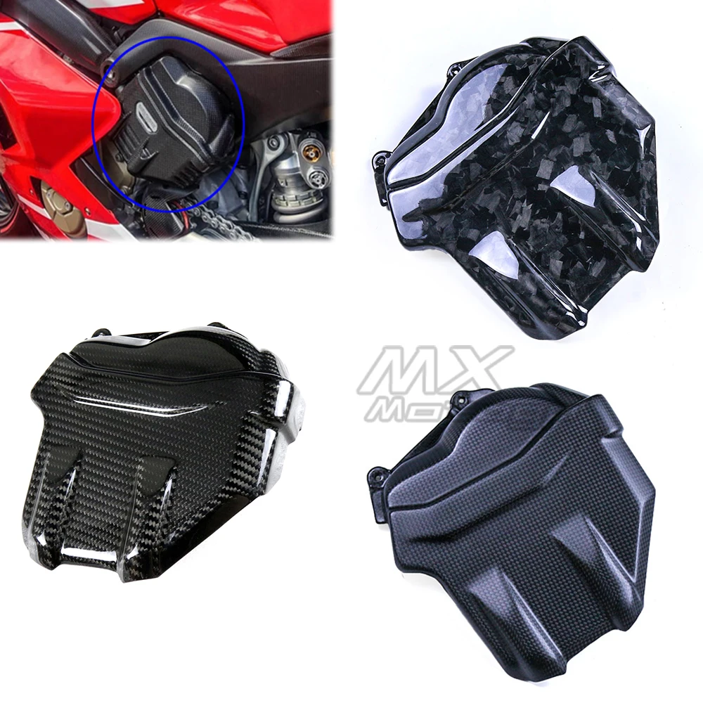 100% Carbon Fiber Engine Cam Cover Protection For DUCATI Streetfighter V4 V4S 2018-2023 Motorcycle Engine Case Guard Anti-scald