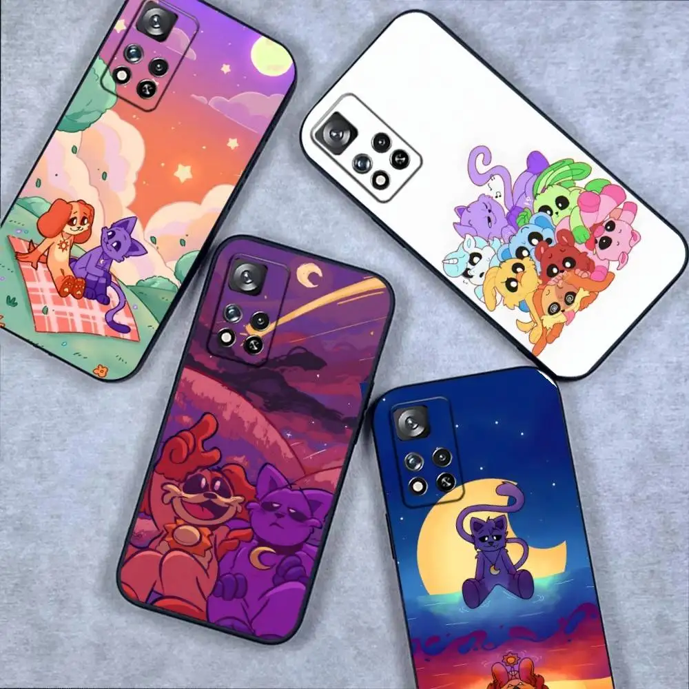 

Smiling C-CrittersS Catnap Phone Case For Samsung S 25,24,23,22,30,21,10,9,Ultra,Plus,Lite,FE,4,5G Black Soft Case