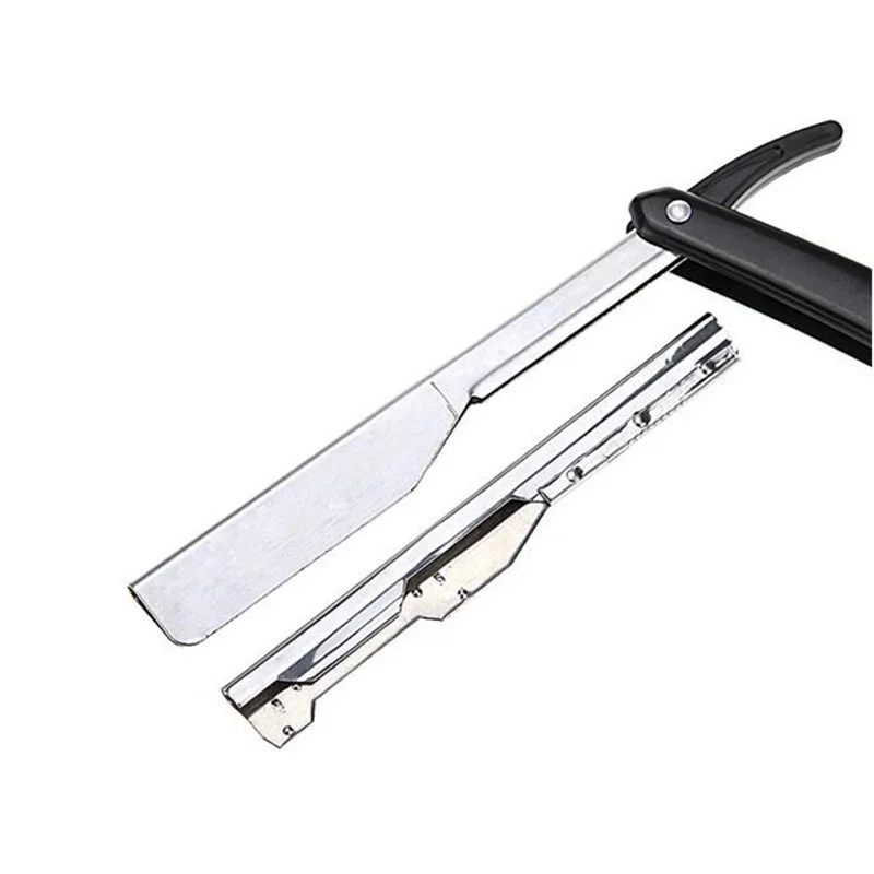 2 Colors Professional Manual Shaver Straight Edge Stainless Steel Sharp Barber Razor Shaving Beard Cutter with Blade Shaving