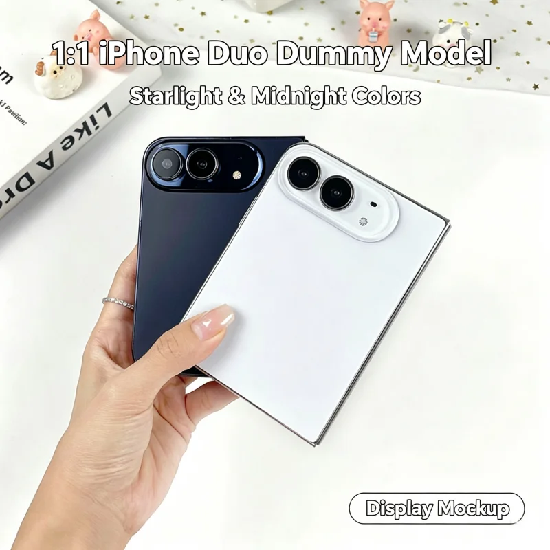 Creative Model Prop:Real Virtual Phone Model of IPhone Duo 18,Ultra Physical Phone Folding Model of IPhone 18Mischief Decoration