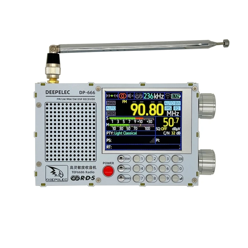 

DP-666 TEF6686 Radio 5000Mah High Sensitivity Full Band FM AM FM Short Wave Radio Receiver With Antenna