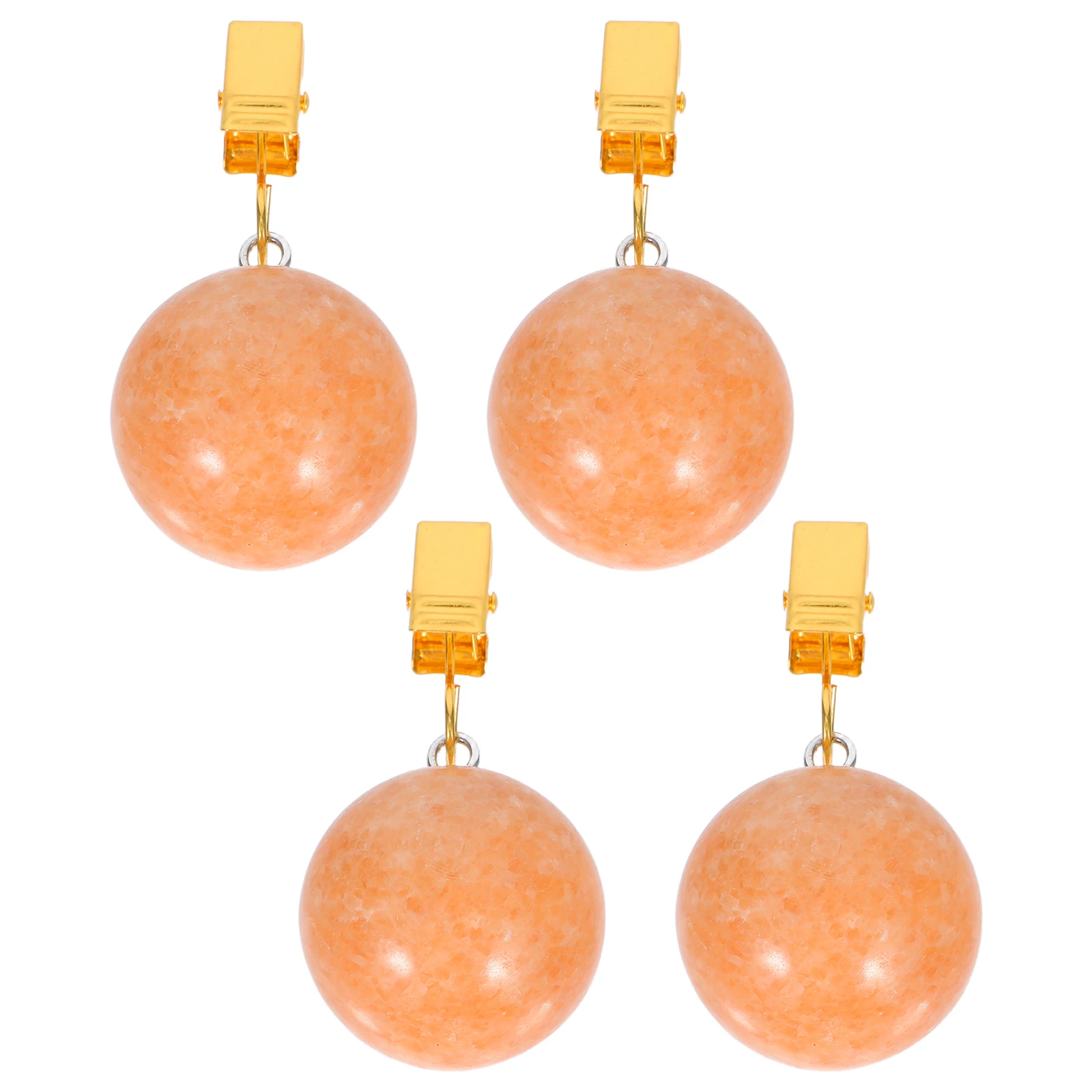 Clips de Metal de piedra Natural para mesas de exterior, soporte de cortina a prueba de viento, decoración de ducha, mantel colgante, 4 Uds.