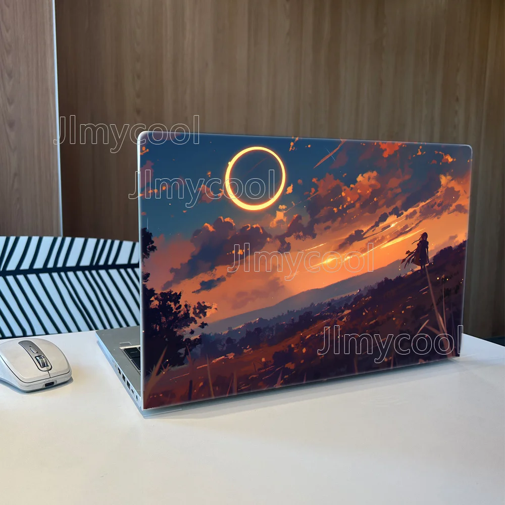 

2 шт., виниловая наклейка на ноутбук с изображением аниме Dream Dusk, самоклеящийся чехол для HP Lenovo Apple ASUS, простая установка, водонепроницаемый