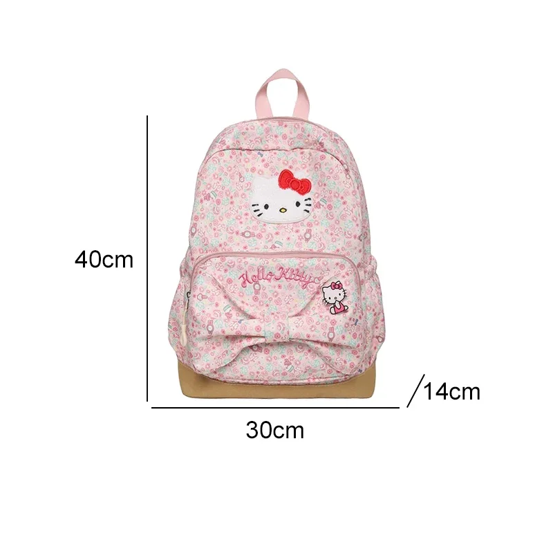 Sanrioed Anime Hello Kitty Large Capacity Backpack Cute Children Schoolbag Cartoon Student Shoulder Bag Gift for Friend