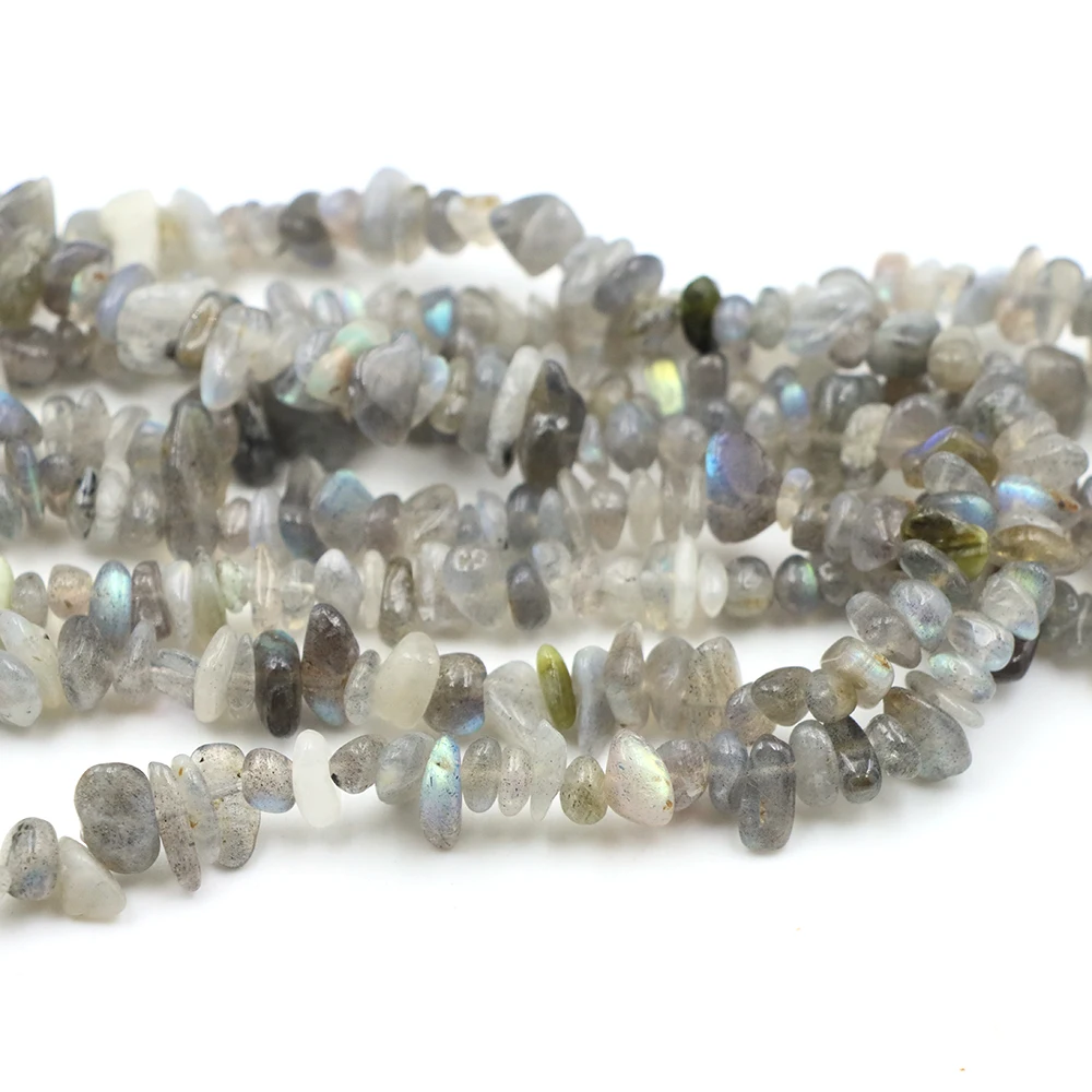 5-8mm Natural Irregular Labradorite Stone Beads Gravel Chips Loose Spacer Beads Jewelry Making DIY Bracelet Necklace Wholesale