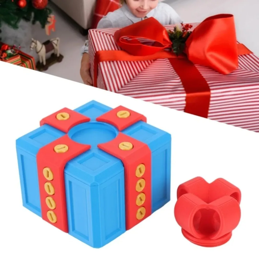 2025 صندوق هدايا مزعج جديد مع مسامير صندوق مزحة كبير ثلاثية الأبعاد تماثيل مطبوعة المنمنمات بطاقة الحاويات هدية للمتعة