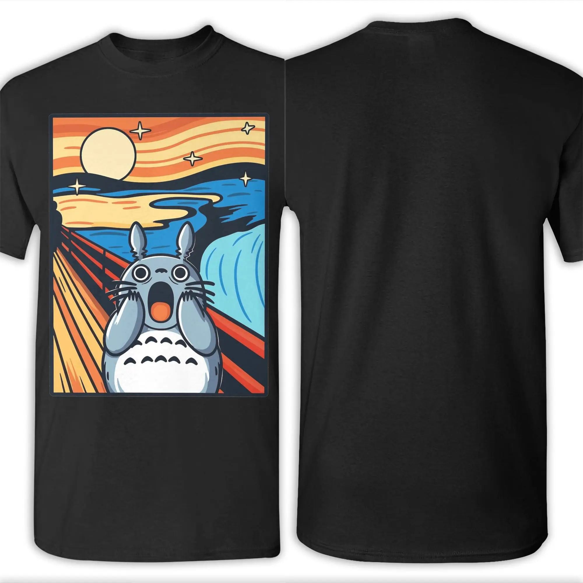Neuartiges Totoro-Miyazaki Anime T-Shirt für Herren, Rundhalsausschnitt, Baumwolle, kurzärmelig, T-Shirts in den Größen 4XL, 5XL, 6XL – Detail 2
