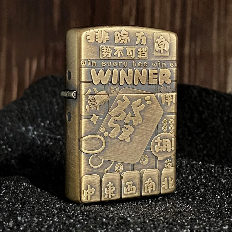 

ZORRO brass 3D embossed mahjong men's personalized and creative cigarette accessories, great gifts for men