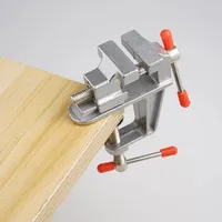 Mini Aluminum Alloy Table Vise Fixture, Multifunctional Household Woodworking Tool, Convenient Small Flat Jaw Clamp Holder