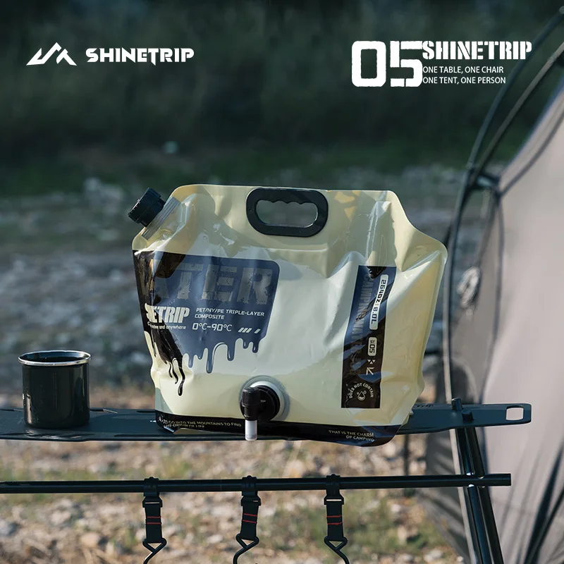 2PCS Outdoor Camping Water Storage Bag ShineTrip 8L Capacity Picnic Hiking Travel Portable Collapsible Food-grade Water Bag