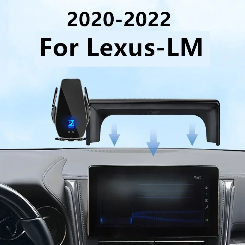 

For 2020-2022 Lexus LM Car Screen Phone Holder Wireless Charger Navigation Modification Interior 12.3 Inch Size