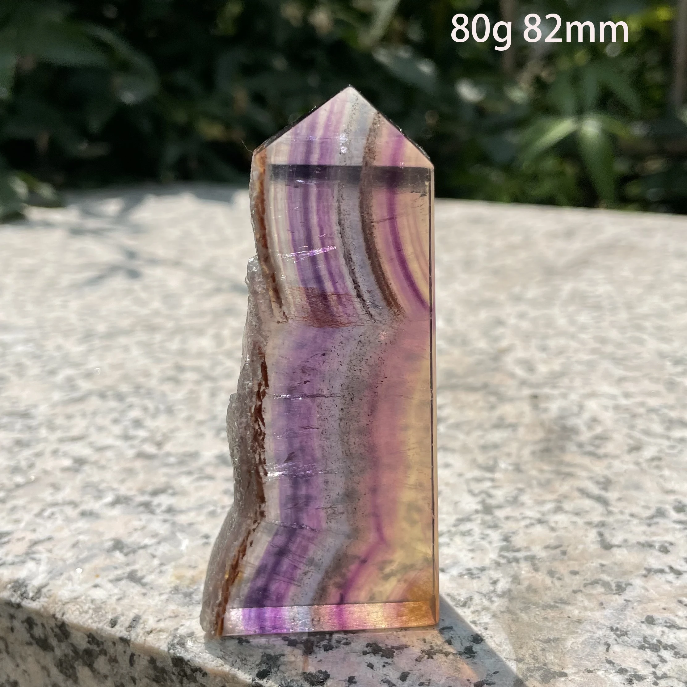 

Natural Stone Fluorite Tower Polished Quartz Crystal Wand Point Reiki Healing Gift Room Colorful Decor Obelisk