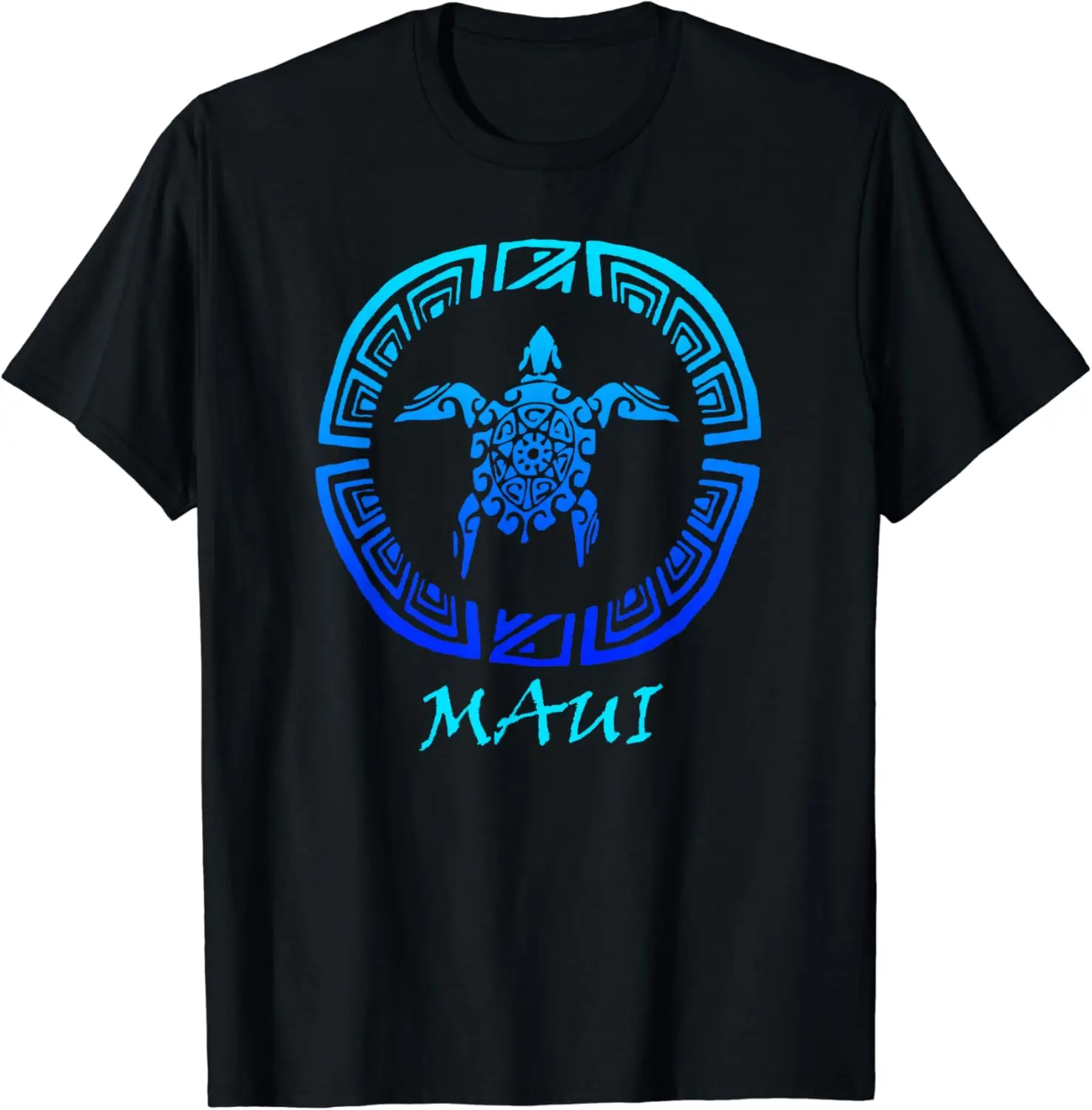 

Винтажная ретро-футболка Maui с принтом племенной морской черепахи, 100% хлопок, уличная одежда высокого качества