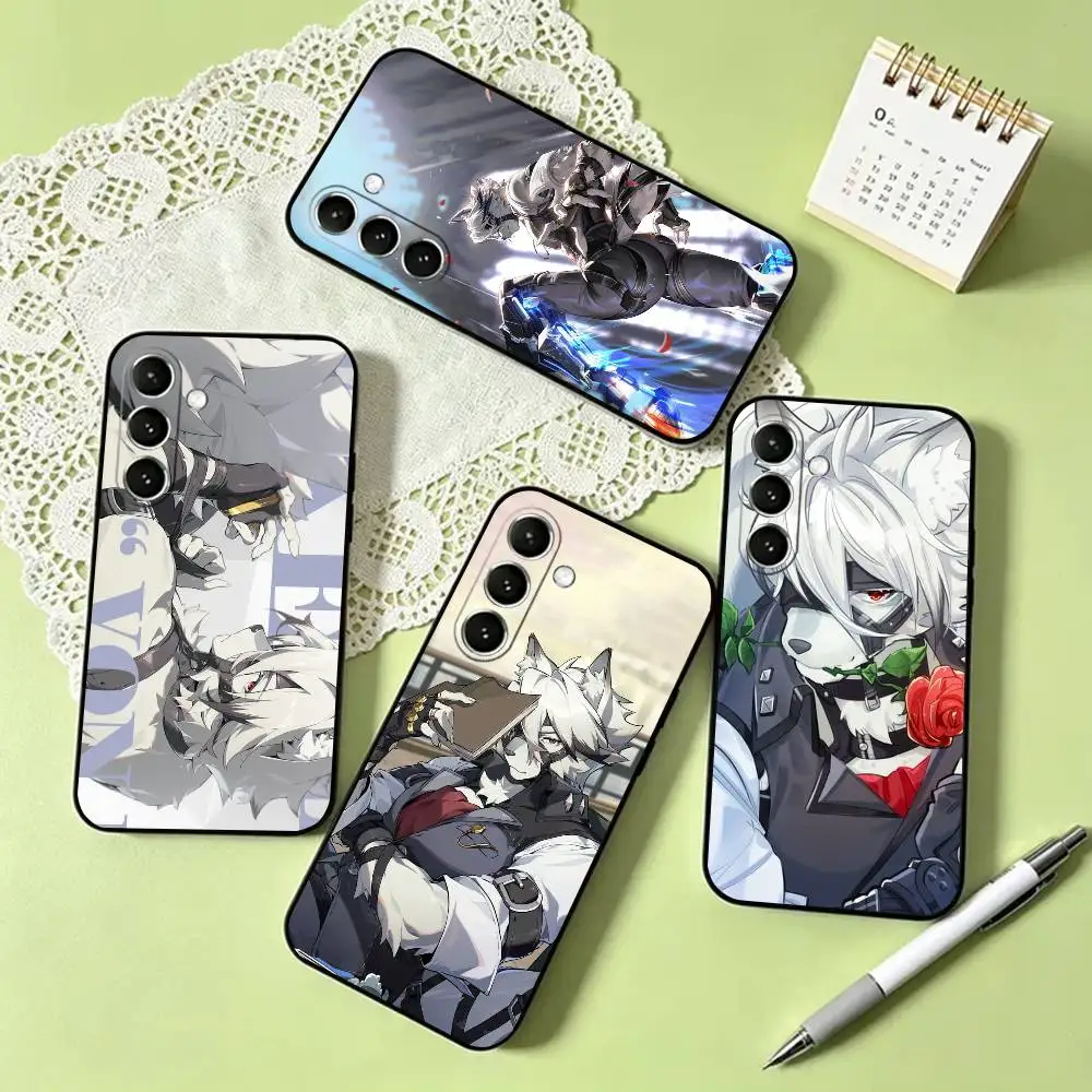 Von L-Lycaon Furry ZZZ Phone Case For Samsung Galaxy A73,A72,A71,A70,A53,A52,A51,Soft Silicone Black Cover