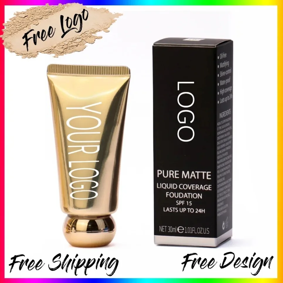Private Label BB Cream Foundation for Black Women Cosmetic Spray Foundation Make Up Full Coverage Man Foundation Custom Logo