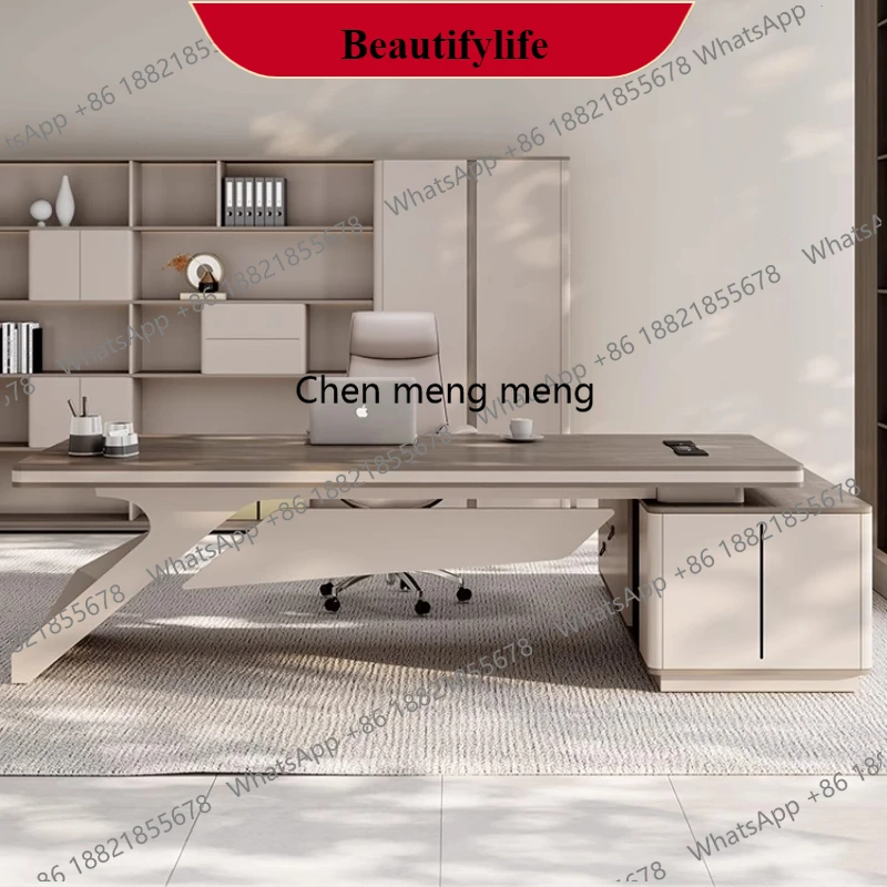 

S173 Portable Gaming Computer Desk L Shaped Standing Office Boss Desk Organizer Filing Cabinet Office Chair Scrivania Furniture