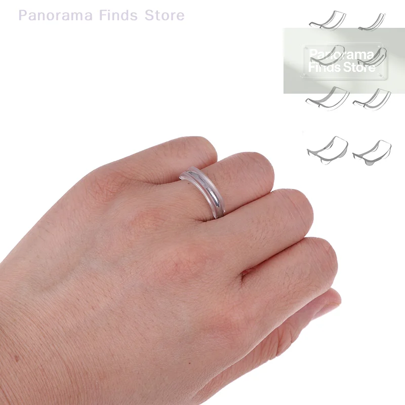 Invisible Ring Adjuster 8pcs Silicone Ring Spacer Size Reducer Soft Cushioned Guard for Daily Wear Comfortable Fit