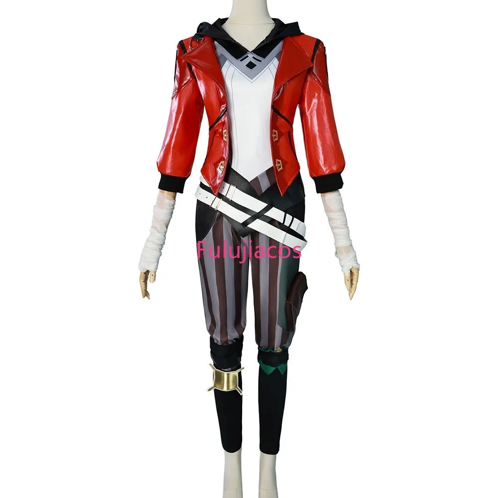 

Fulujiacos Arcane LoL Vi The Piltover Enforcer Cosplay Costume Outfits