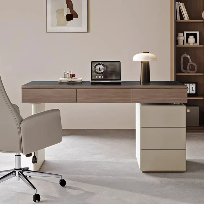 home Modern slate countertop desk extendable gaming desk Room desks Motion office table pliante l shaped tables office furniture