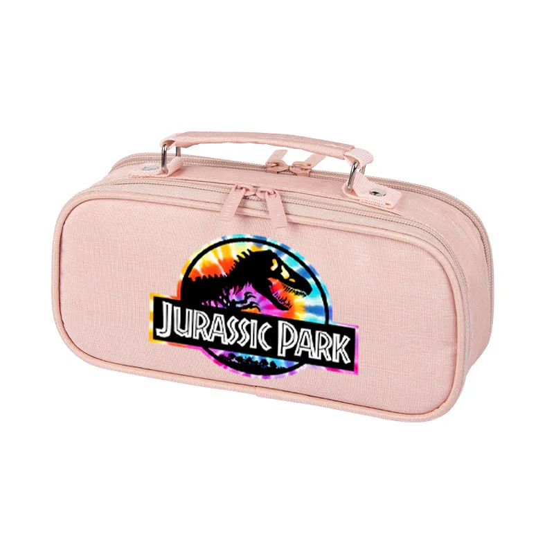 Large Capacity Pen Box Jurassic World Multi Layer Pencil Case Pouch for Girls School Supplies Office Accessories Stationery Bag