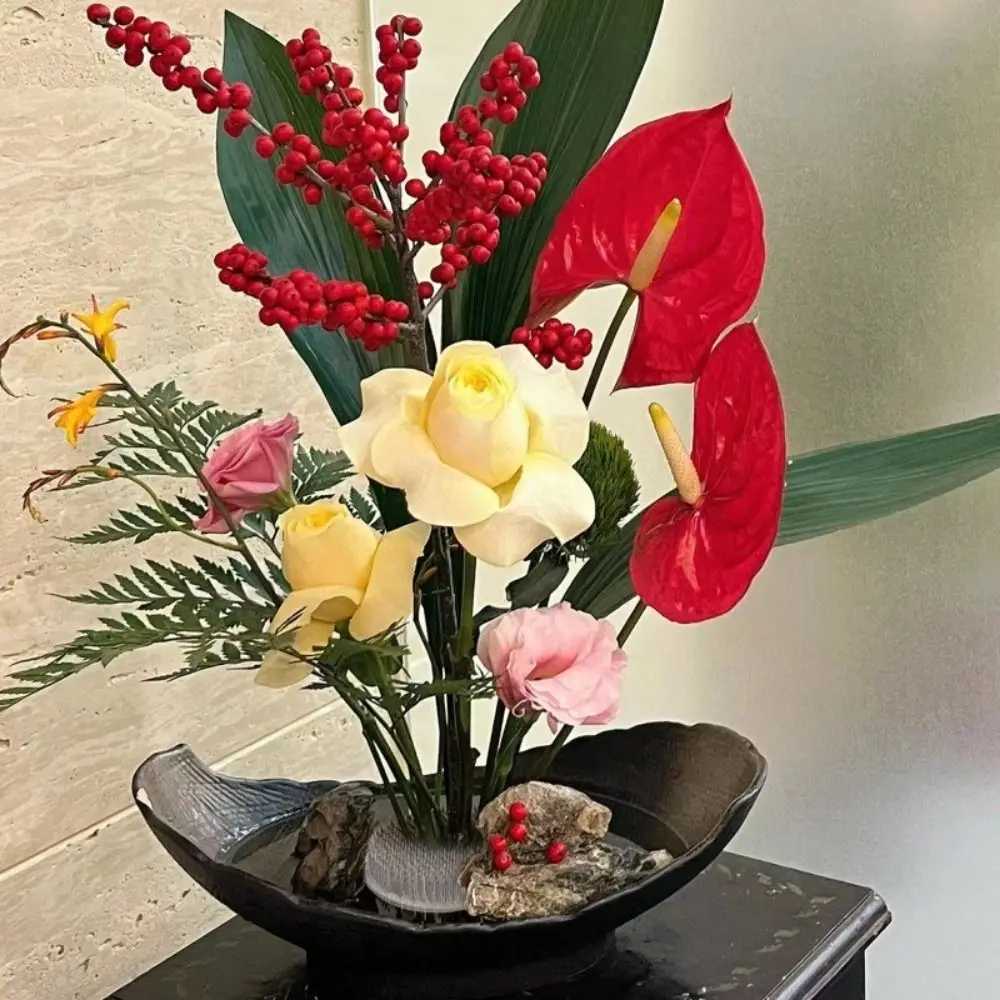 

1/3Pcs Transparent Ikebana Stem Holder Waterproof DIY Arrangement Base Circular Flower Fixing Bracket for Vases Floral Design