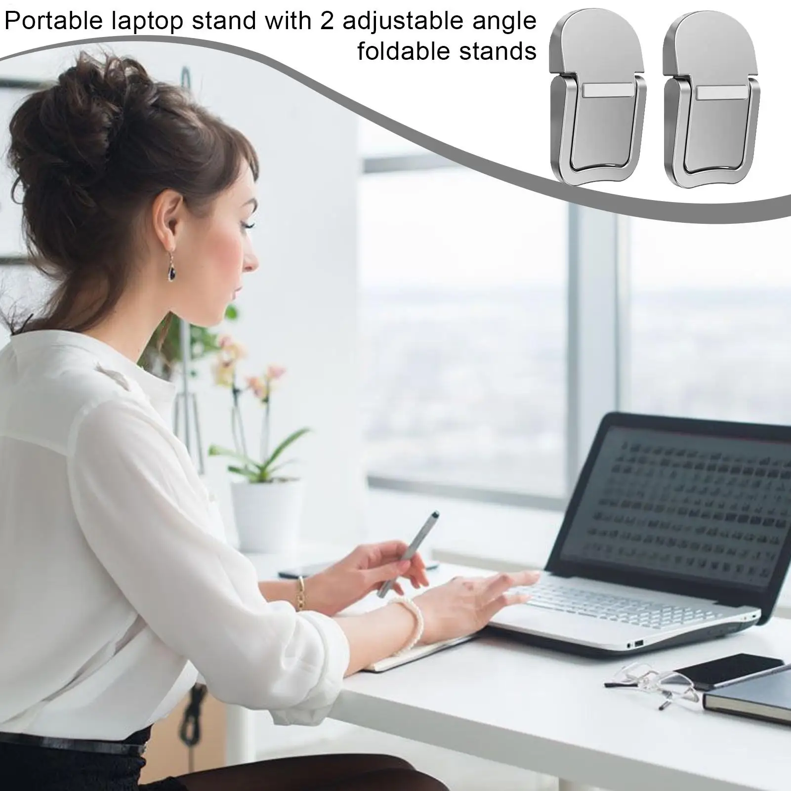 Mini Portable Legs Laptop Stand Holder For Notebook Support Keyboard Holder With 2 Adjustable Angles Foldable Bracket Support
