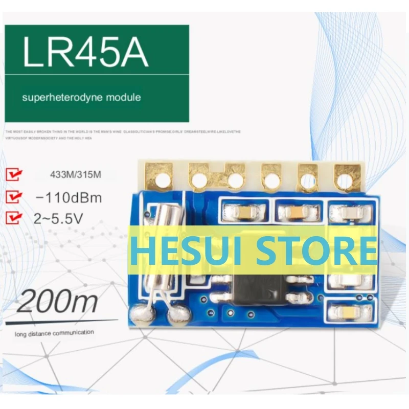 433m superheterodyne receiving module LR45A/35A 200m long-distance wireless remote control module