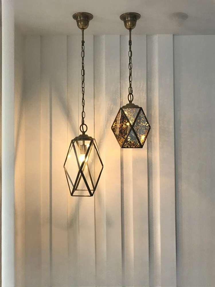 

Современная американская люстра в стиле ретро с одной лампой, стеклянная, для бара, ресторана, прихожей, коридора, небольшая люстра