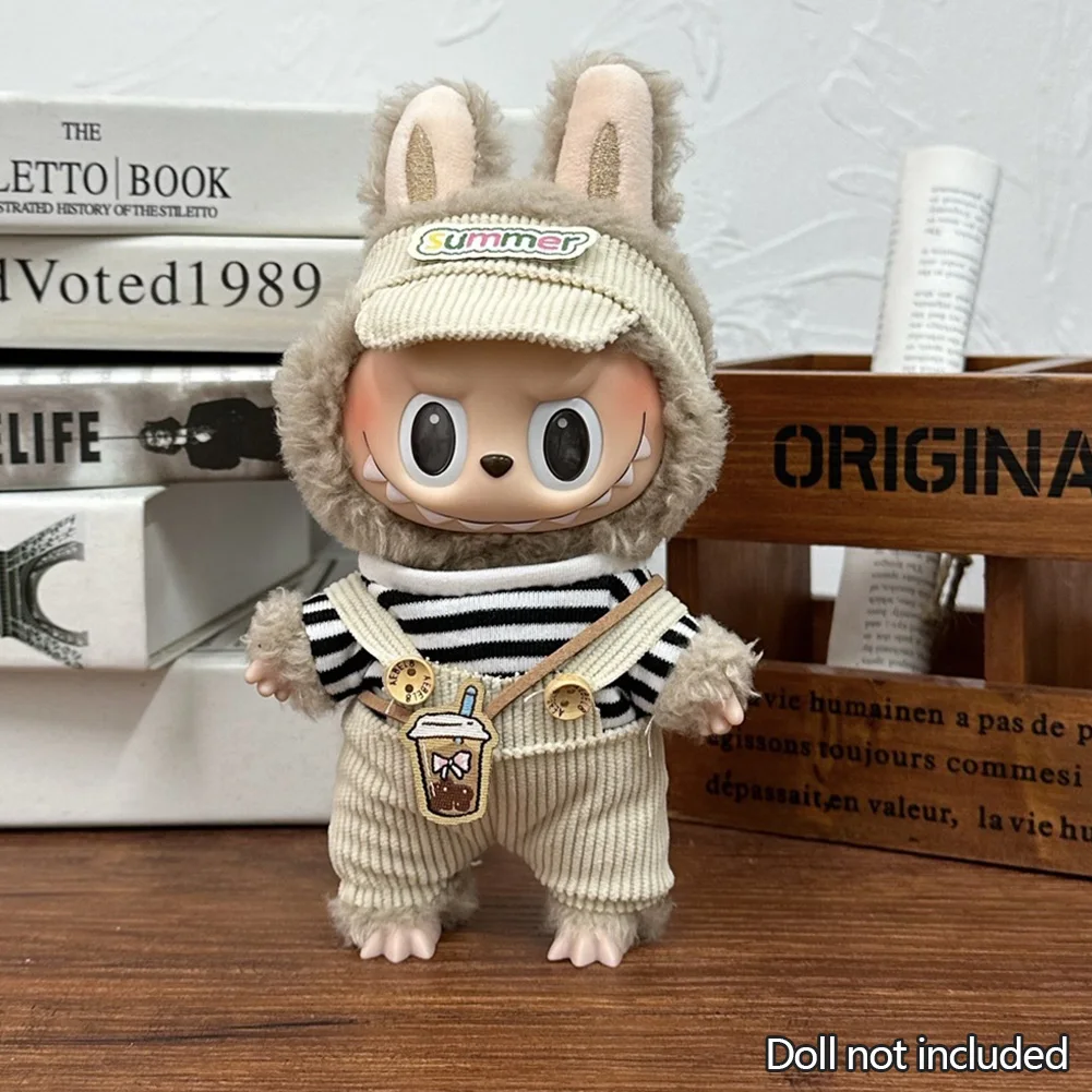 ファッション服ロパラブブ服衣装人形アクセサリー 15/17 センチメートルラブブ V2 V1 ぬいぐるみのサスペンダースーツ