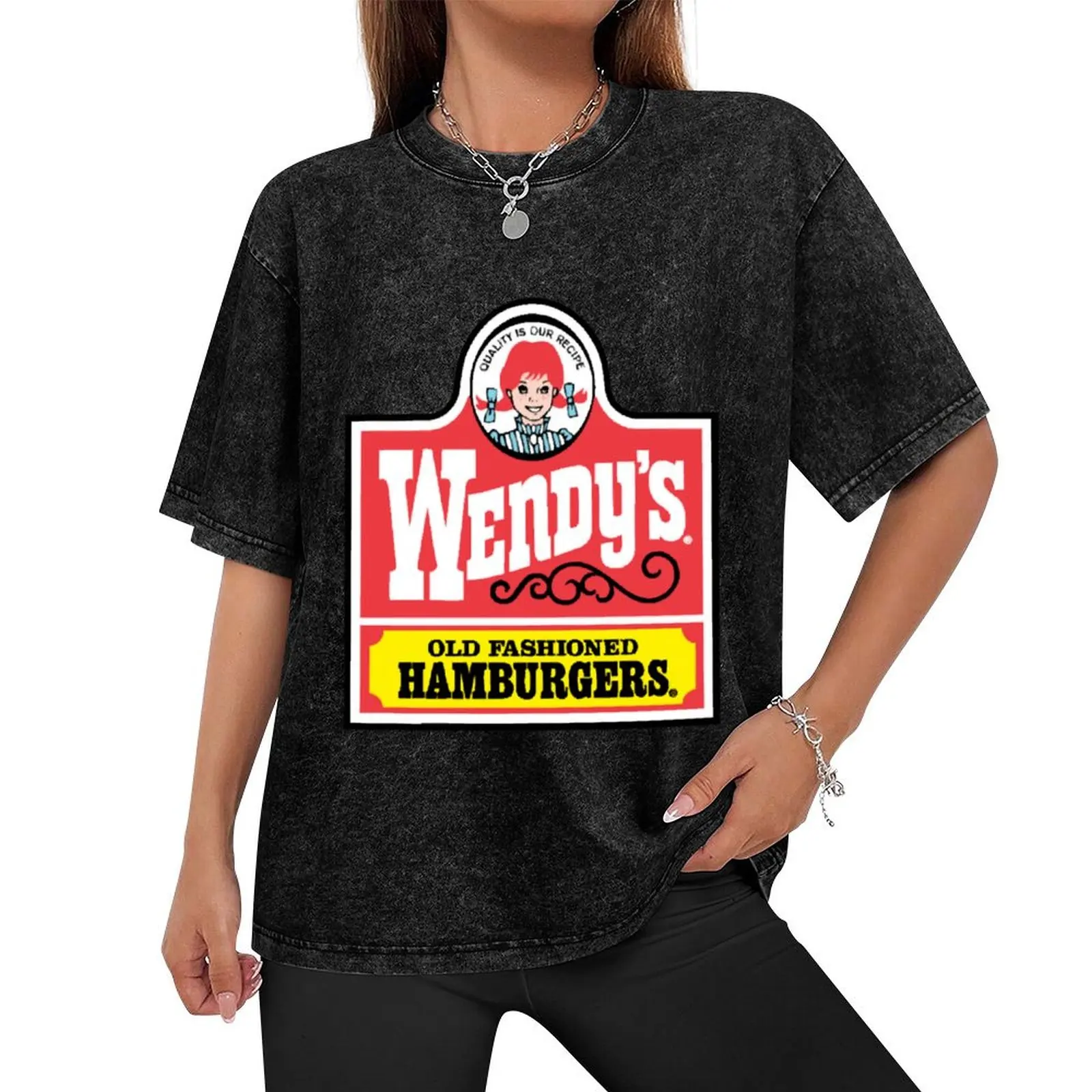 Wendy's retro old Fashioned Hamburgers T-Shirt sublime blacks plus sizes funny costumes mens graphic t-shirts big and tall