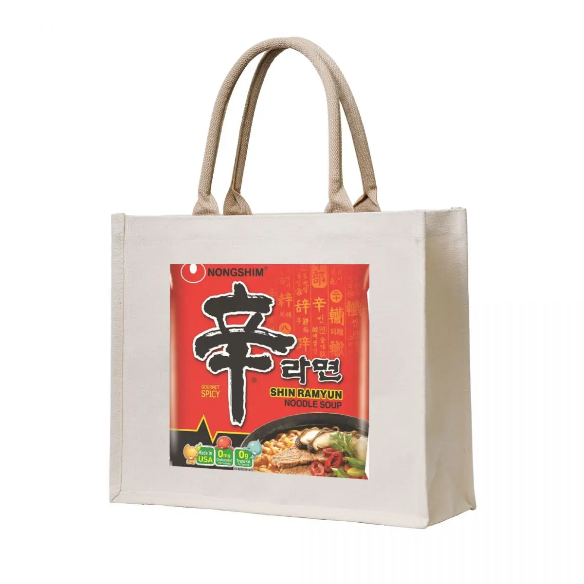 

Nongshim Shin Ramyun (Spicy) Tote Bag canvas shopping bag Women's bags canvas tote bags tote bag screen
