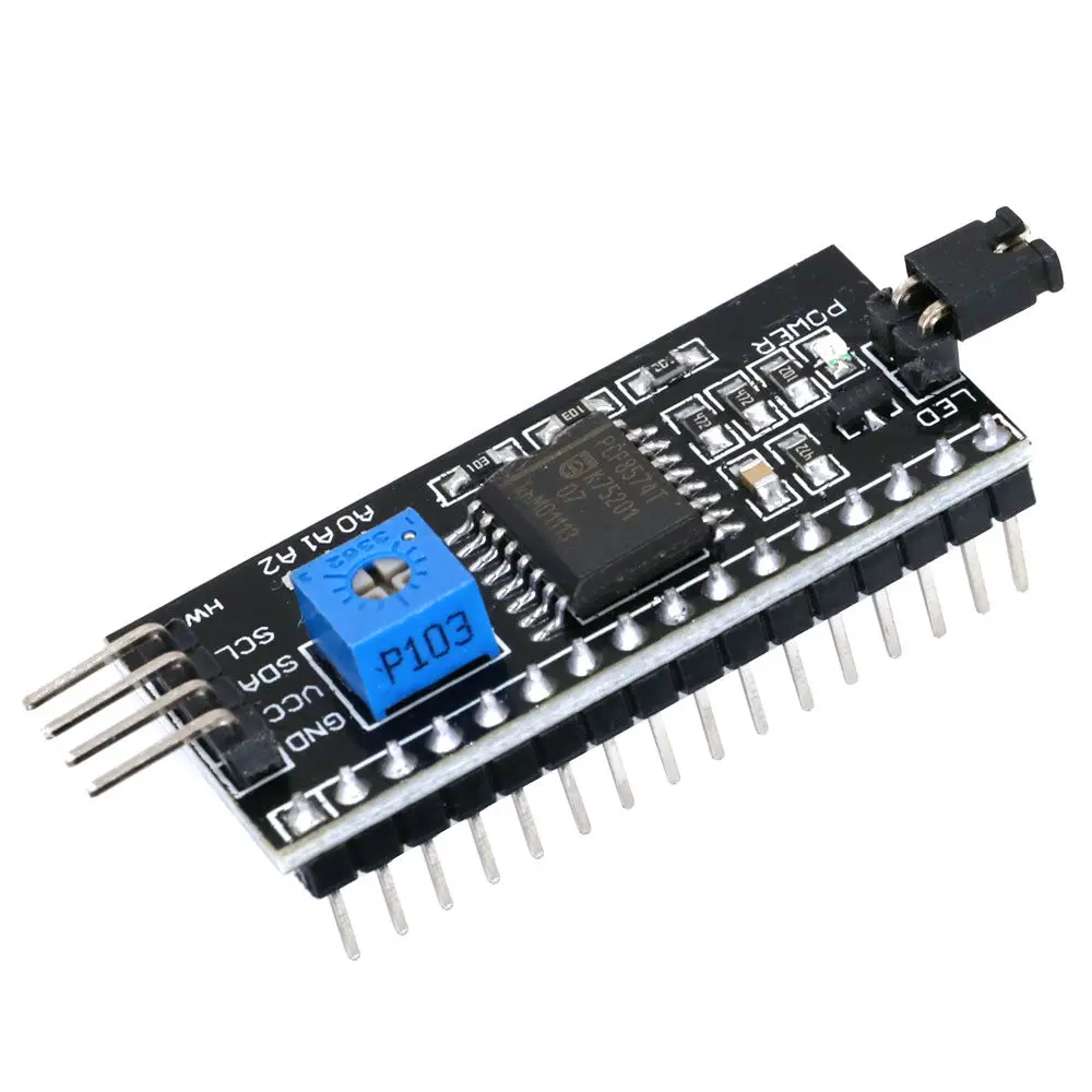 Adjustable Backlight of Interface Module IIC I2C TWISPI Serial Board Module Port 1602 LCD Display for Arduino