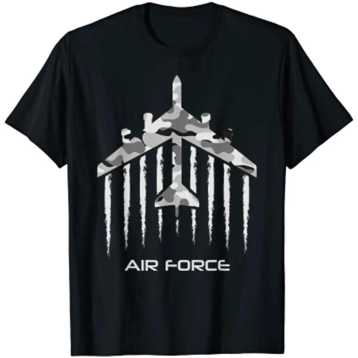 Air Force B-52 Bomber Jet American Flag Veteran Camouflage Men T-Shirt Short Sleeve Casual Cotton O-Neck Summer T Shirt