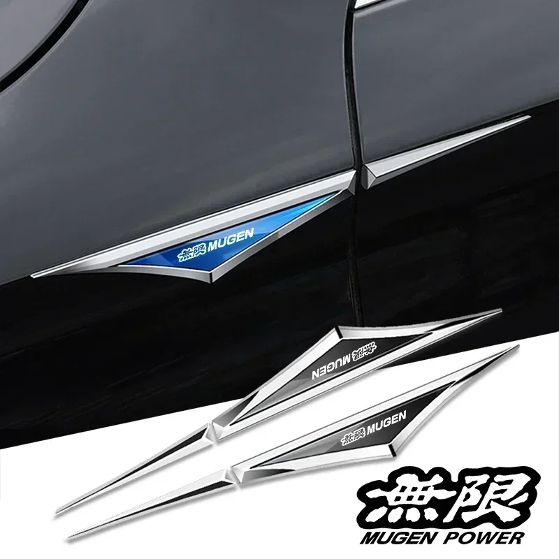 2pcs 3d alloy car stickers car accsesories accessory for Honda mugen power Accord Civic vezel Crv City Jazz Hrv