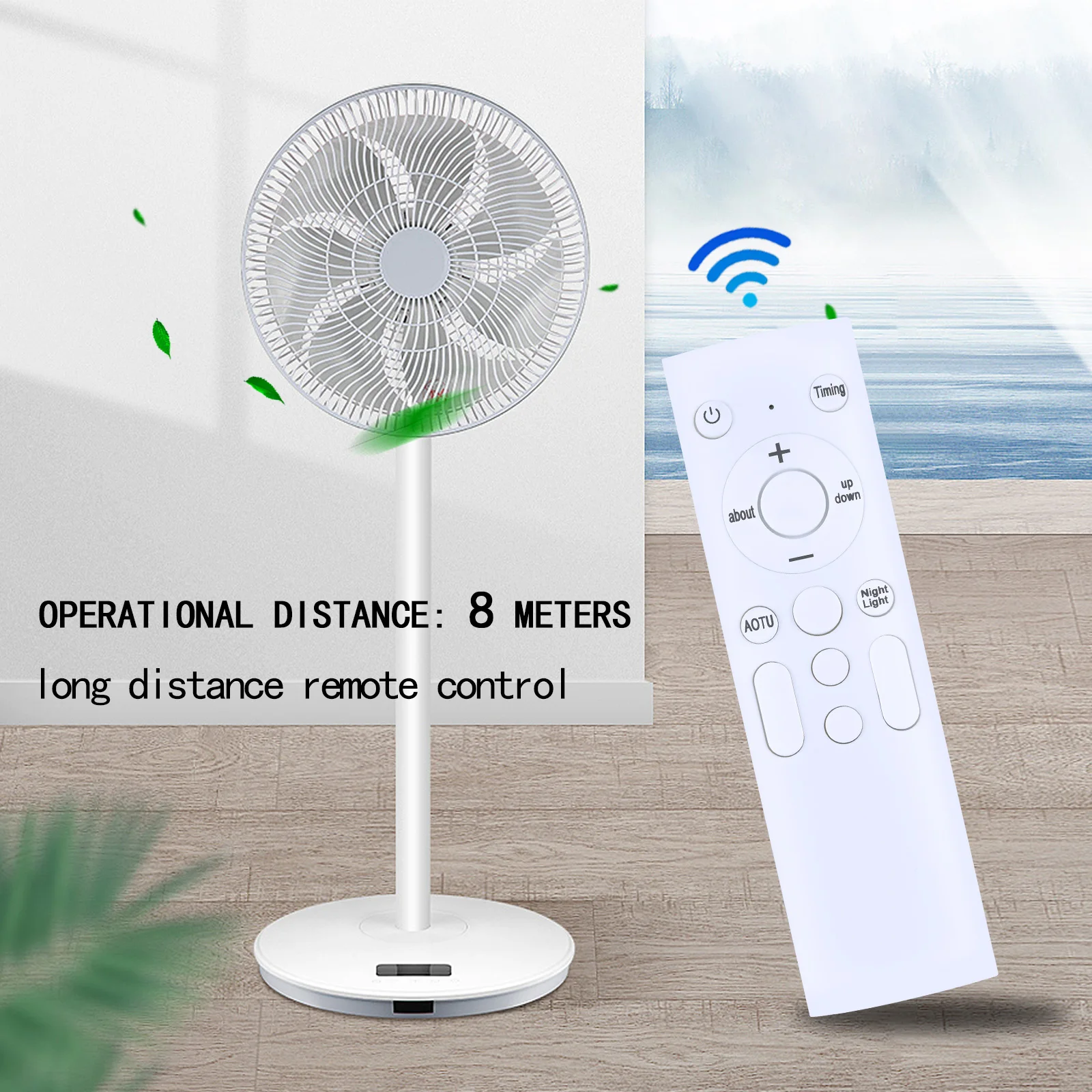 Mando a distancia de repuesto para ventiladores de mesa con circulador de aire de hojas FL10-X, mando a distancia con ventilador de escritorio oscilante con 12 velocidades
