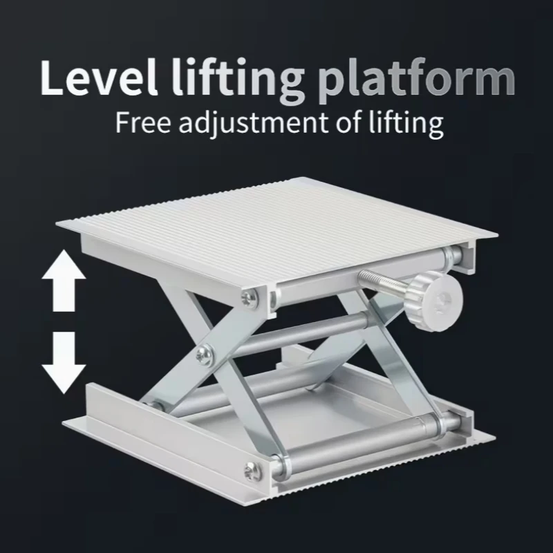 Laser Level Bracket Lab Lift Platform Universal Level Gauge Adjustable Lift Stand Ground Instrument 360 ° Rotating Worktable