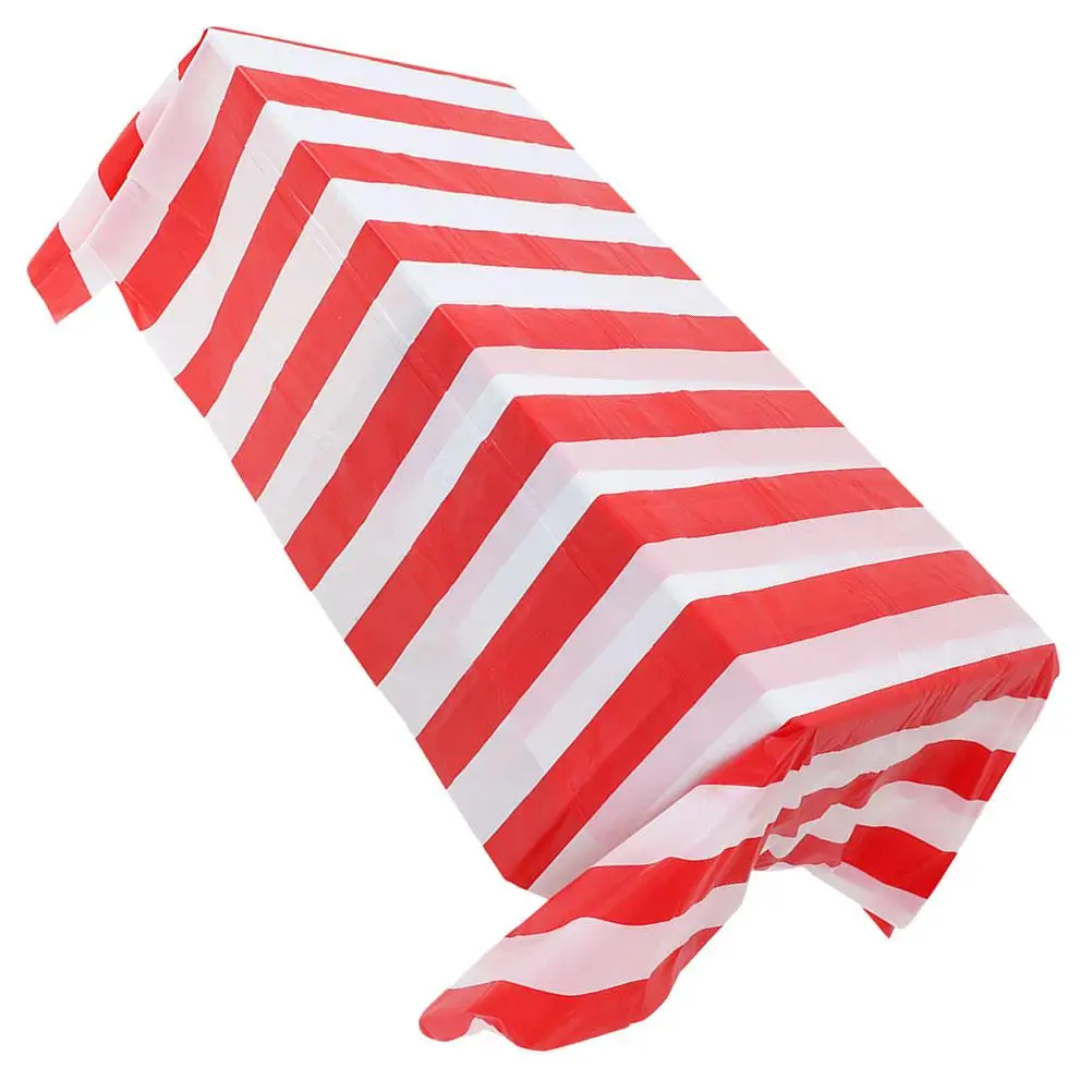 

1pcs Red Tablecloth 137x274cm Thick Circus Table Cover Plastic Reusable Birthday Party Tablecloth Birthday Circus Decor Cover
