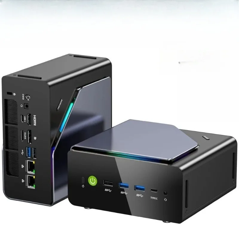 ゲーミングミニPC AMD Ryzen 7 H 255（8745HSにアップグレード）デスクトップミニコンピューター Radeon 780M WiFi 6E/BT5.2、USB-C、ベアボーン