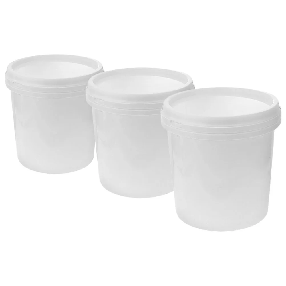 

3pcs Food Grade Plastic Buckets With Lids Thickened Leakproof Storage Buckets For Kitchen Camping Fishing Cleaning Heavy Duty