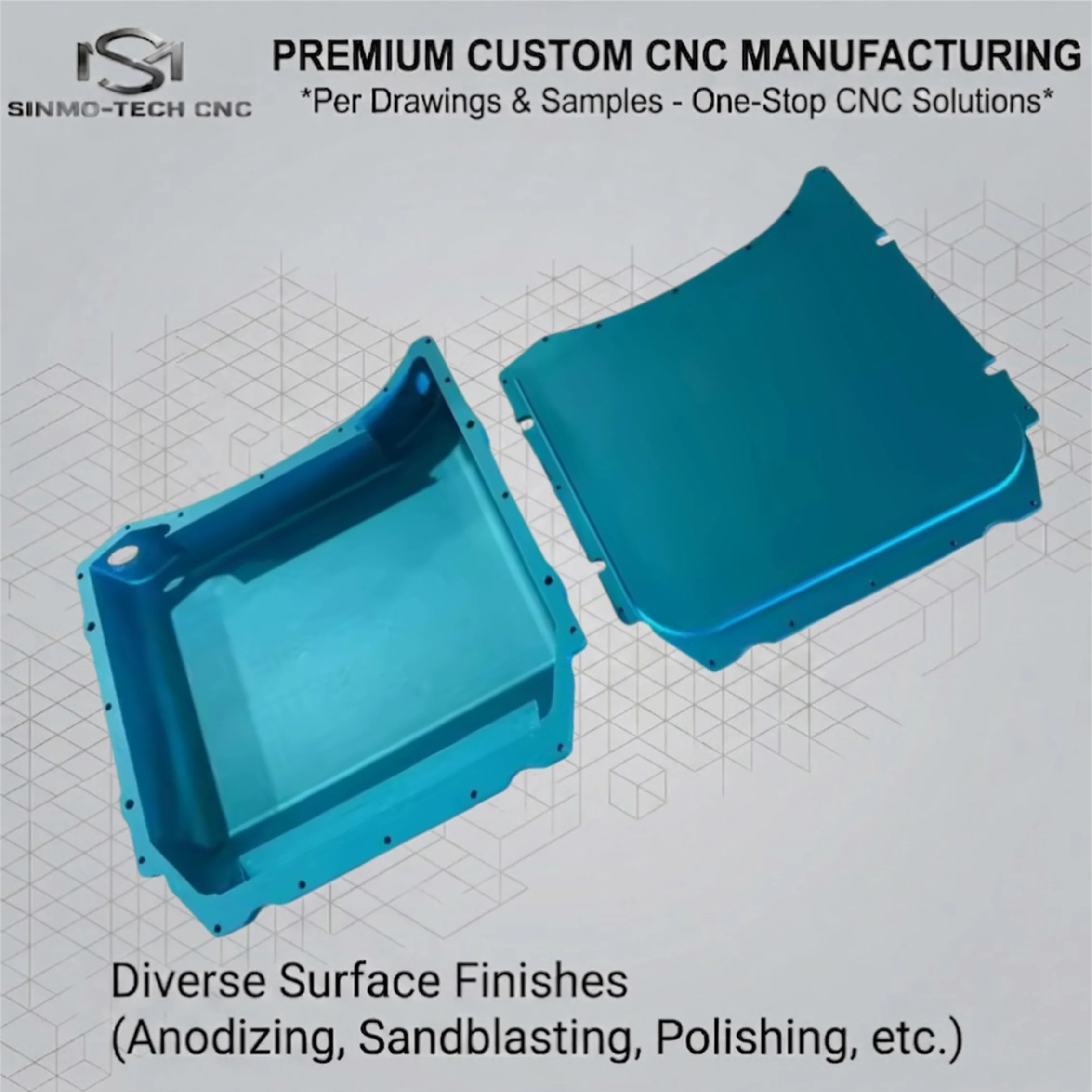 Custom CNC Precision Machining Aluminum Parts Sandblasted Matt Black Anodized for Optical Laser Device Instrument Base