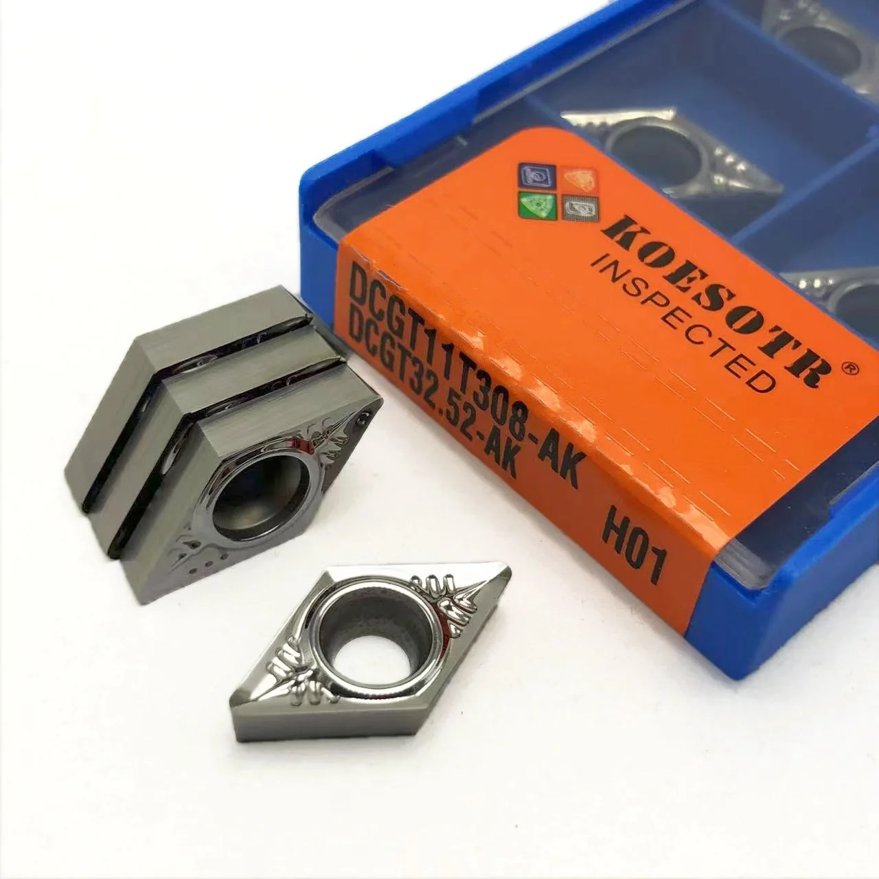 알루미늄 터닝 CNC 선반 가공 공구, 오리지널 인서트 밀링 커터, DCGT11T302, DCGT11T304, DCGT11T308, AK H01