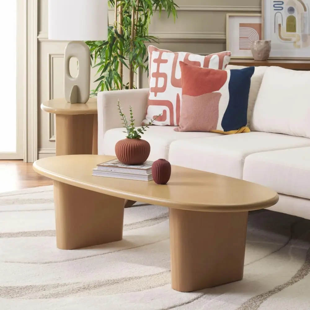 

Home Collection Kali Natural Brown Oval Top Coffee Table
