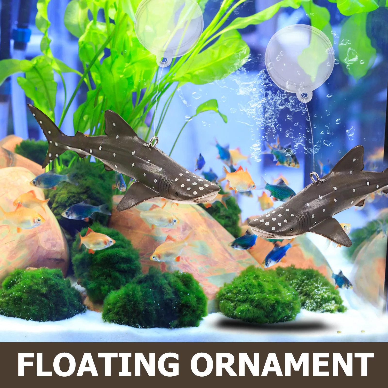 2 Set di Ornamenti Galleggiant - Aquarium Fish Shark recensione e prezzo