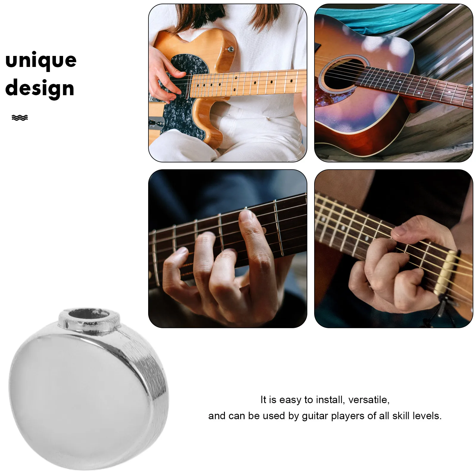 6 Pcs Tuner Handle Lock Keys Electric Guitar Tuning Machine Heads Knobs Pegs Zinc Alloy Durable Precision Ukulele Parts